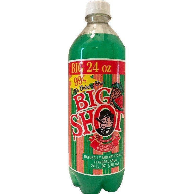 Big Shot Pineapple Watermelon Soda 24oz - Louisiana New Orleans Soda