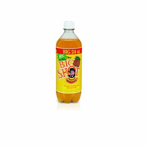 Big Shot Pineapple Soda 24oz - Louisiana New Orleans Flavored Soda