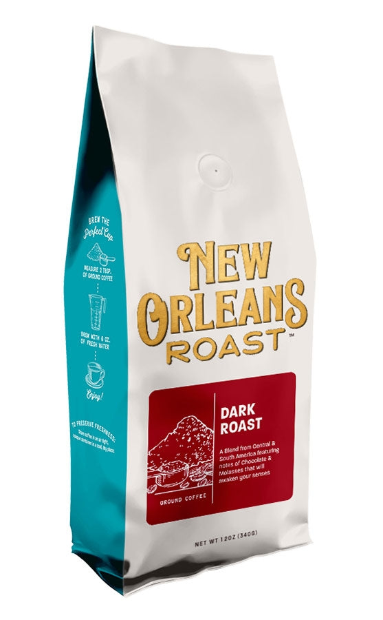 NolaCajun New Orleans Roast Coffee Dark Roast Louisiana bold dark roast coffee bag