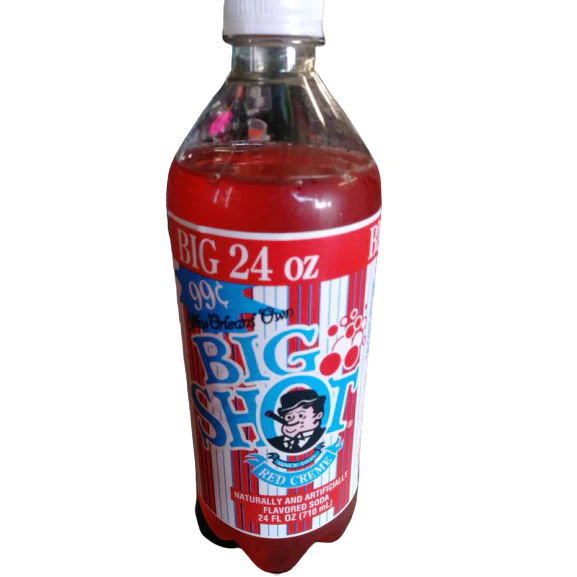 Big Shot Red Creme Soda 24oz - Louisiana New Orleans Classic Soft Drink